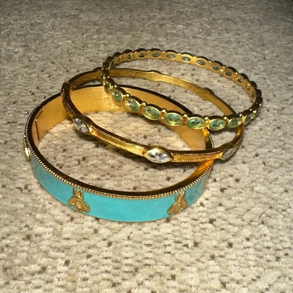 Julie Vos Mykonos Bangle - Small - Bahama Blue - Picture 4 of 10